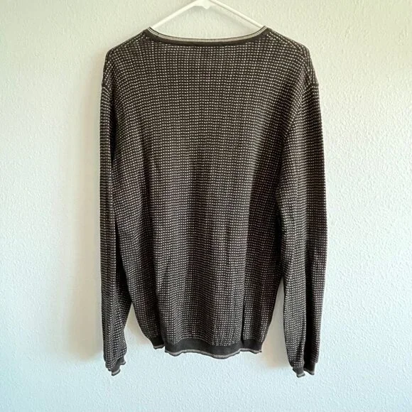 Ermenegildo Zenga Cotton Blend Lightweight Crew Neck Sweater Black Blue Yellow S